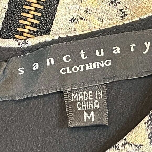 Sancturary Clothing Womens Snakeskin Reptile Metallic Mini Cocktail Dress sz M - Picture 15 of 16